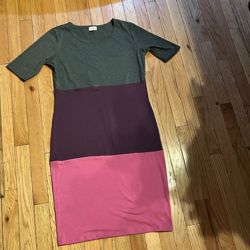NWOT Lularoe Colorblock Julia Dress Size Medium T46-6